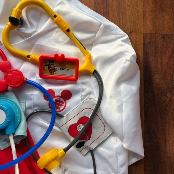 Disney Mickey Mouse Kids Dress Up Set Firefighter Doctor Construction 3 Costumes - Picture 8 of 10